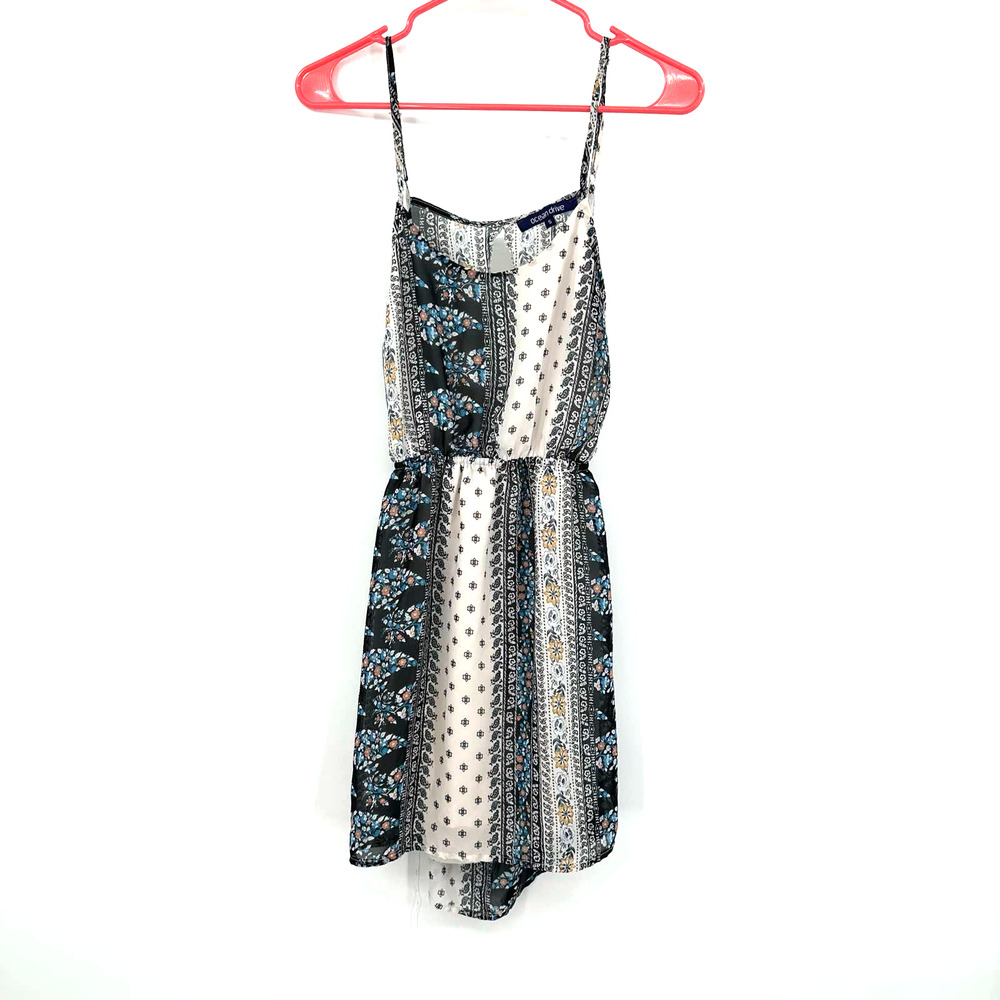 Ocean Drive size small sleeveless open back mini dressβ blue white